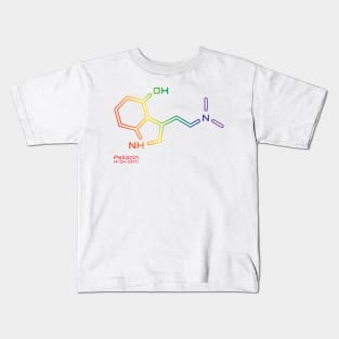 Psilocin Molecule - rainbow design Kids T-Shirt